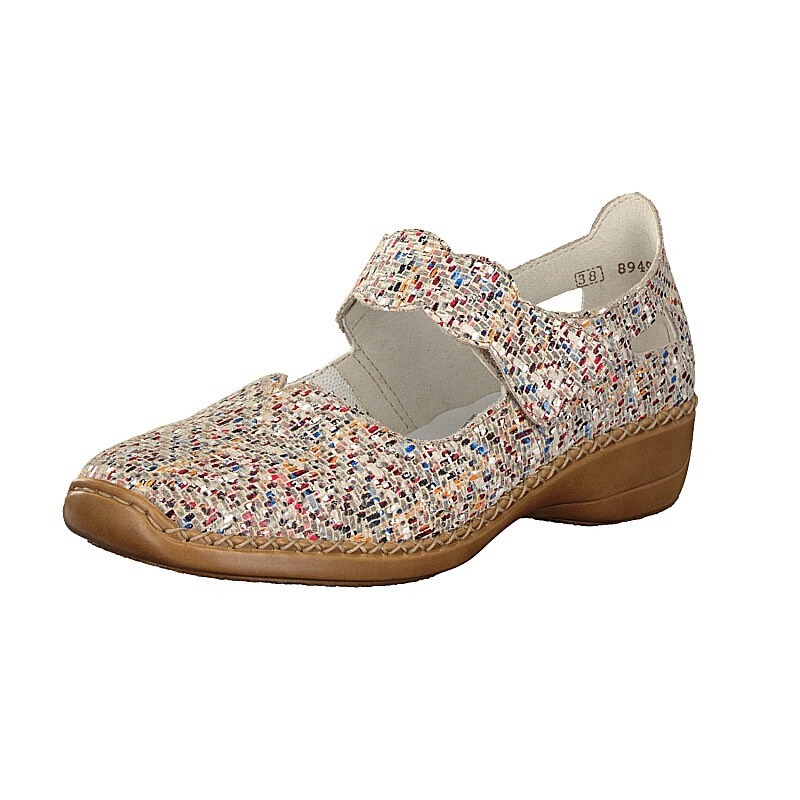 Slip On Rieker 413J2-60 Para Mulher - Multicoloridas